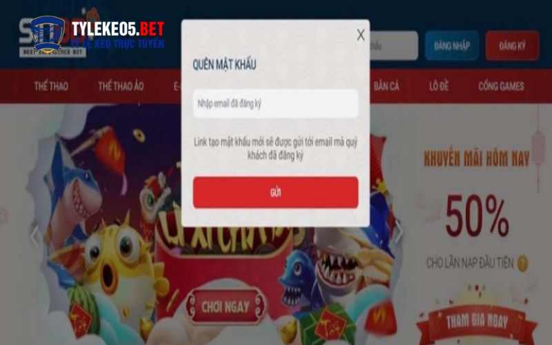 Cách lấy lại mật khẩu sin88 qua email